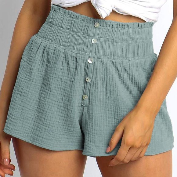 Jaycieonposh Pants - Sage High Waist Shorts
